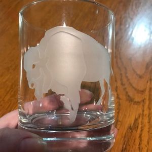 Native American Buffalo drinking tumbler. Great western decor